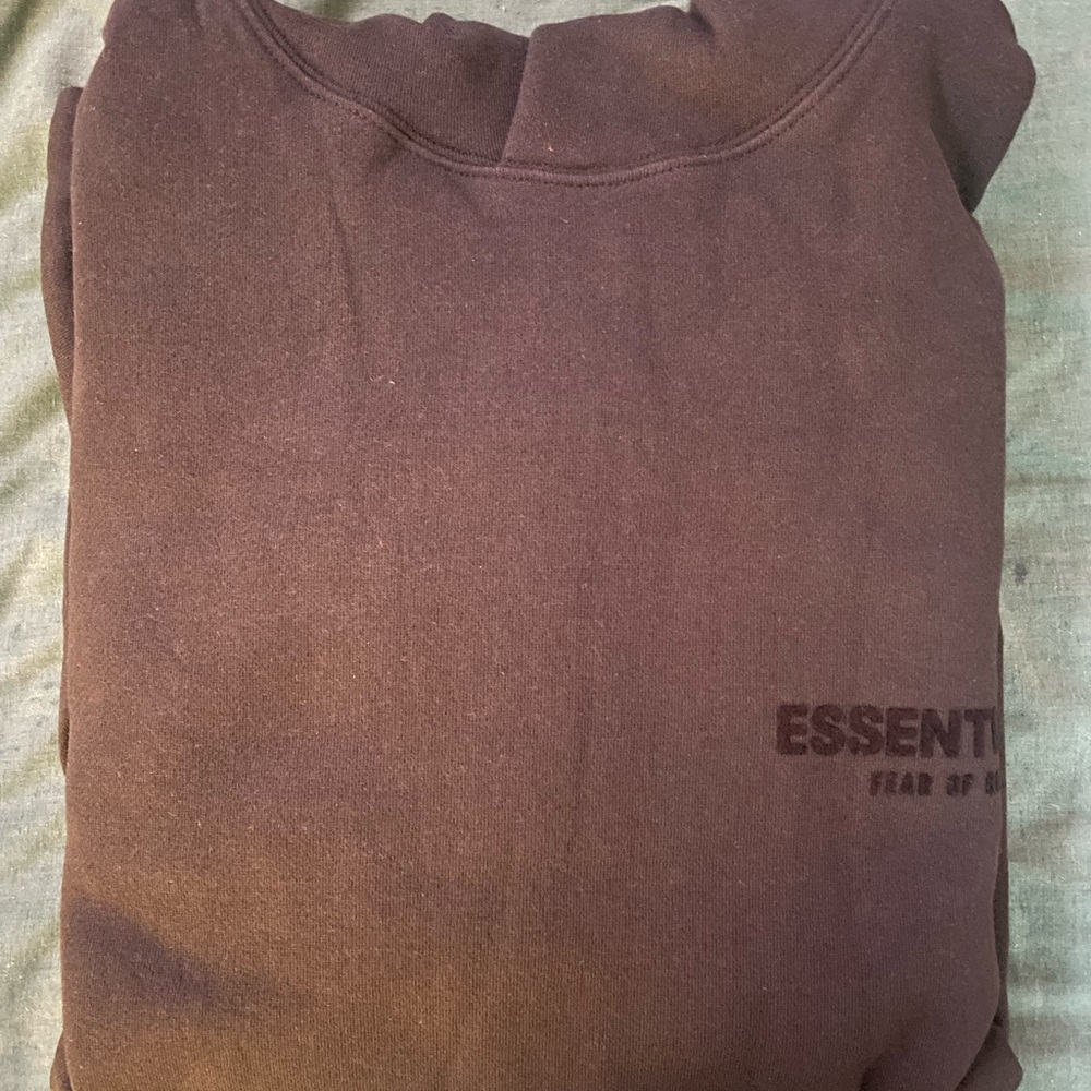 Black essentials hoodie mens small